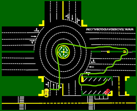 20. Drive yellow to the parking