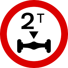 No-Entry-For-Vehicles-Exceeding-Weight-Shown-Per-Axle