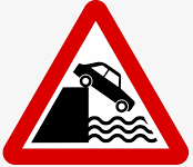 River Bank Without Barrier Ahead