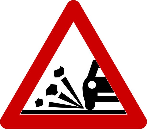 Slippery Road Surface Ahead