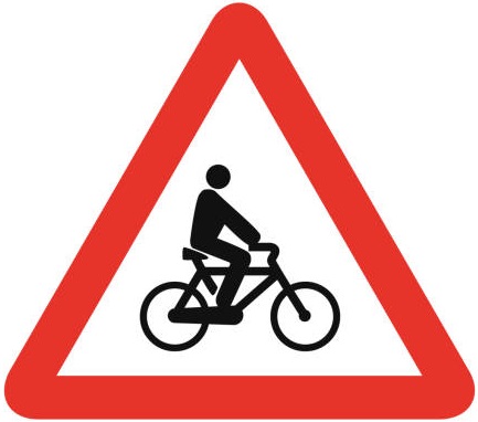 Cyclist Crossing Ahead