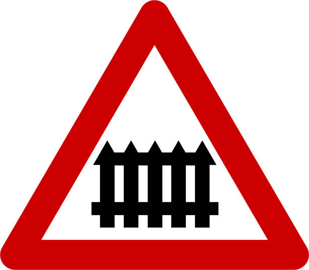 Railway Crossing With Barrier Ahead