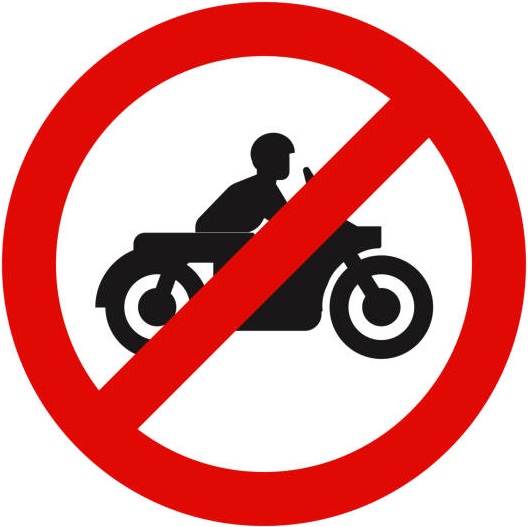 No entry For Motorcycles