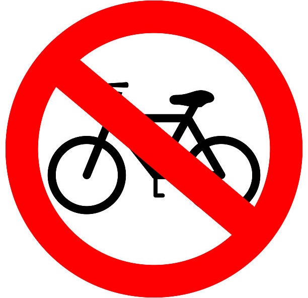 No entry For Bicycles