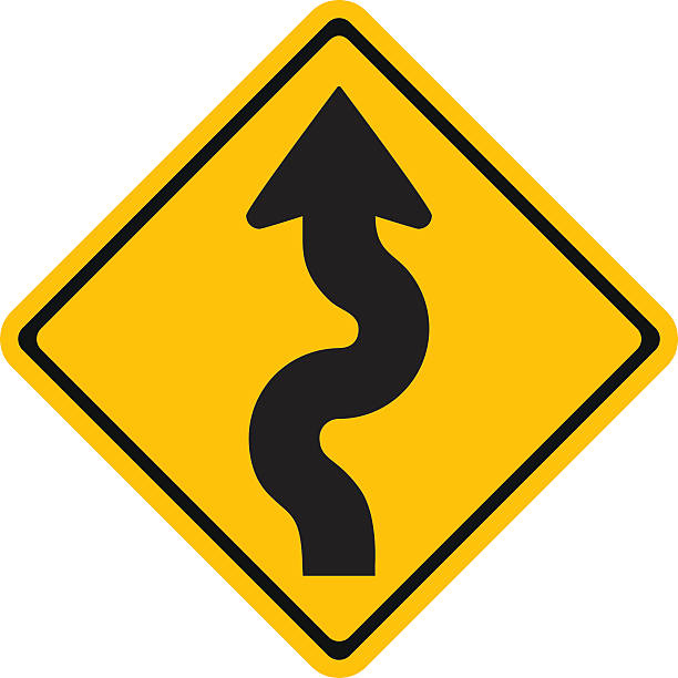 Winding Road Left Ahead