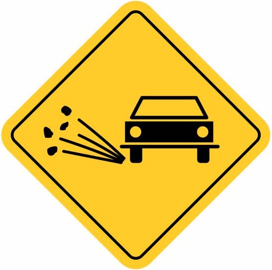 Loose Gravel Surface Ahead