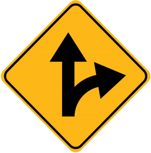 Proceed Straight Or Turn Right
