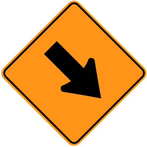 Temporary Directional Traffic Sign
