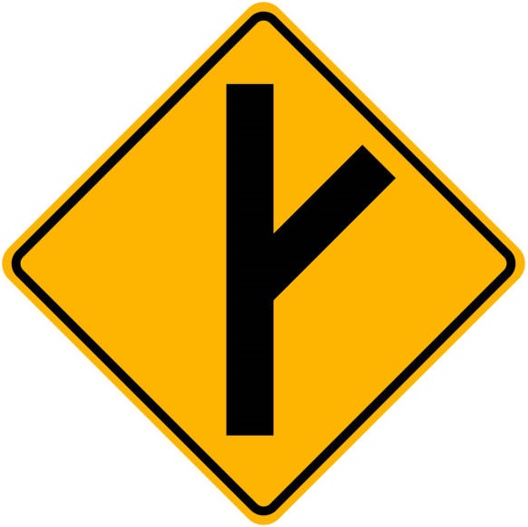 Side Road Angle Right Ahead