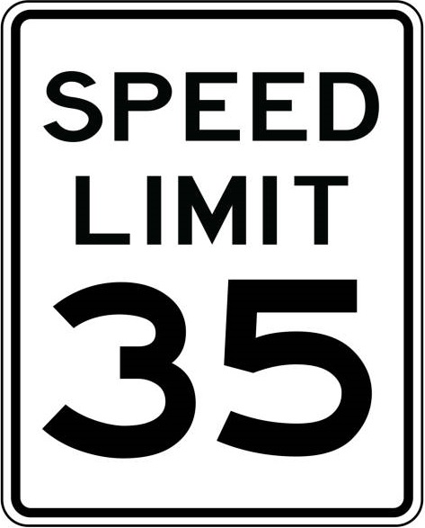 Speed Limit 35 Mph