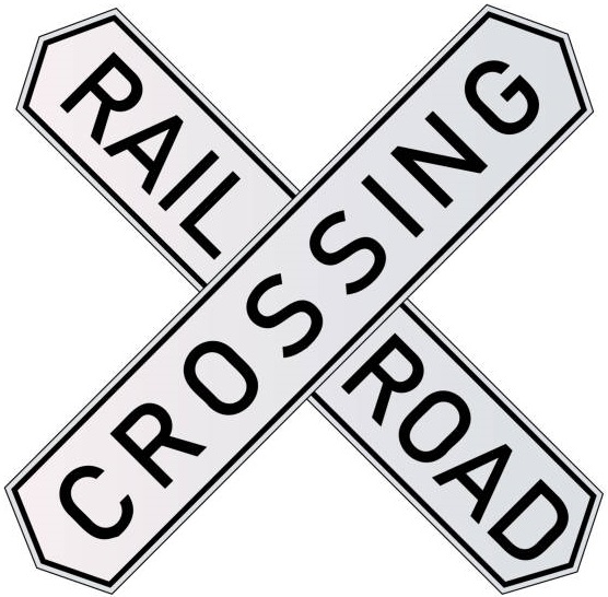 Rail Road Crossing Ahead