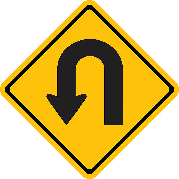 Hairpin Curve Left Or Left U-turn Ahead