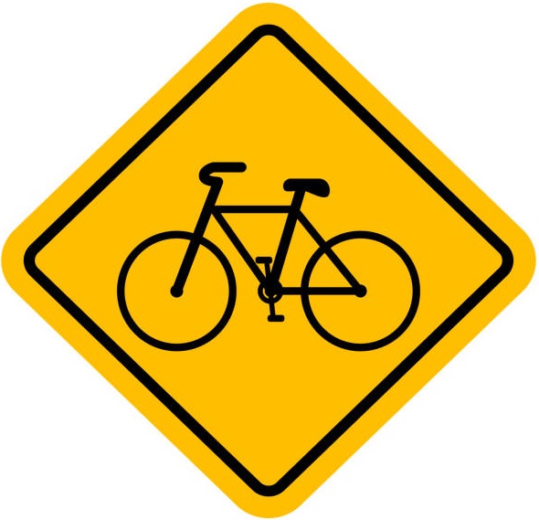 Bicycle Crossing Ahead