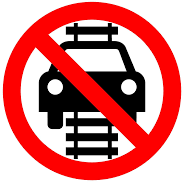 No Motor Vehicles On Tracks